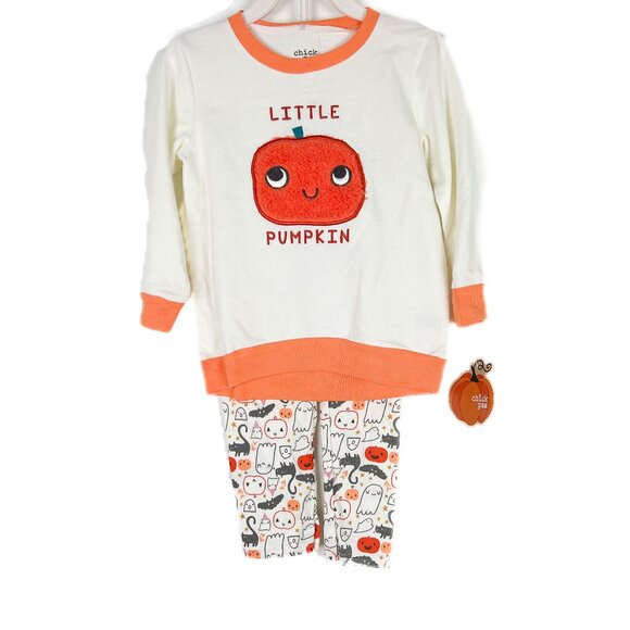 NWT Chick Pea Little Pumpkin Two Piece Set Halloween Fall Size 24M NEW - Picture 1 of 10